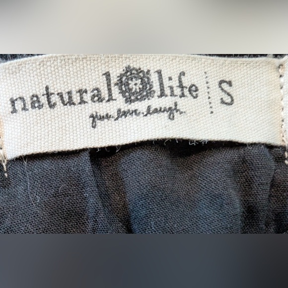 Natural Life Dakota Tie Plaid Wide Leg Gauzy Overalls in Grey Plaid Size Small - Picture 7 of 11